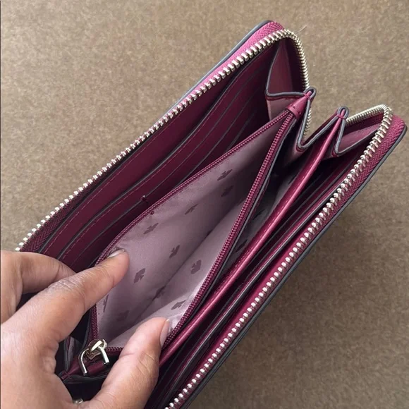 Kate Spade Pink Saffiano Leather Wallet - Picture 8 of 10